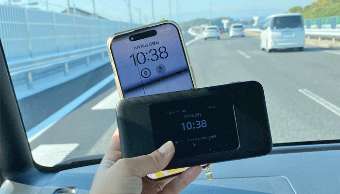 WiMAXの検証画像（高速道路）