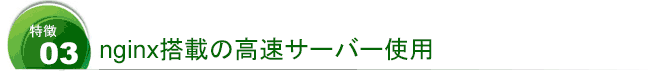 エンジンＸ搭載の高速サーバー使用