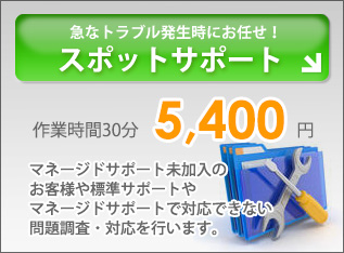 システム運用・管理をおまかせ！「マネージドサポート」