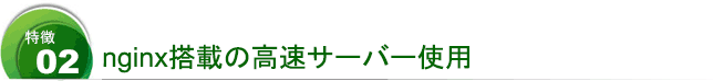 エンジンＸ搭載の高速サーバー使用